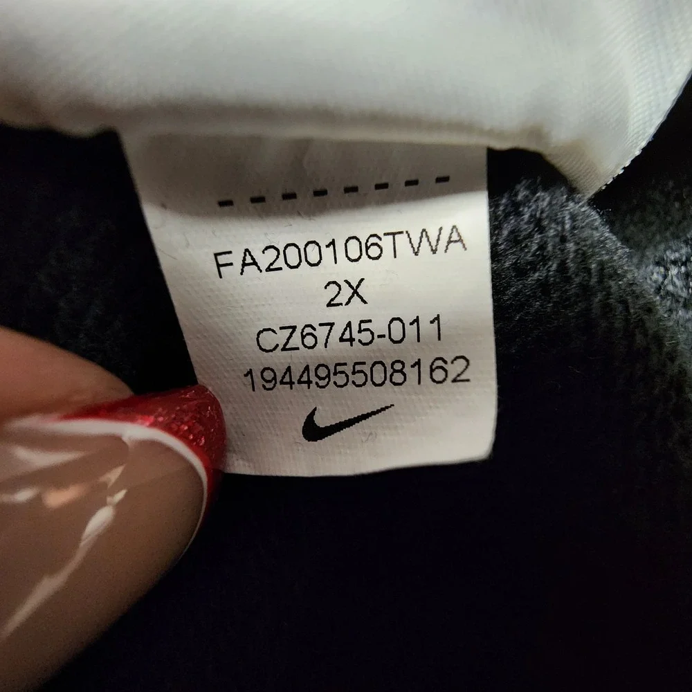 Nike Air Sportswear Tunic Sweatshirt‎ Women's Plus Size 2X Black Boat Neck READ